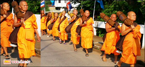พระครูวิสารวรกิจ เจ้าคณะอำเภอโนนสูง (ภาพซ้าย) ตลอดจนรองเจ้าคณะอำเภอโนนสูง และเจ้าคณะตำบลอีก 2 รูป (ภาพขวา) ได้ให้ความเมตตา มาเป็นขวัญและกำลังใจนำเดินธุดงค์ พระครูวิสารวรกิจ เจ้าคณะอำเภอโนนสูง (ภาพซ้าย) ตลอดจนรองเจ้าคณะอำเภอโนนสูง และเจ้าคณะตำบลอีก 2 รูป (ภาพขวา) ได้ให้ความเมตตา มาเป็นขวัญและกำลังใจนำเดินธุดงค์