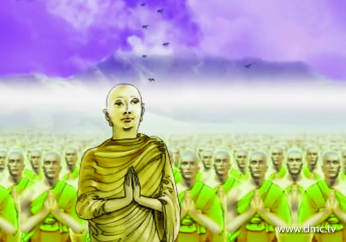 พระสารีบุตรและหมู่สงฆ์น้อมรับโอวาท แห่งองค์พระศาสดาสัมมาสัมพุทธเจ้า พระสารีบุตรและหมู่สงฆ์น้อมรับโอวาท แห่งองค์พระศาสดาสัมมาสัมพุทธเจ้า
