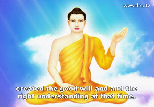 พระพุทธองค์ทรงเนรมิตธรรมรังษีสว่างไสวทั่วพื้นพิภพ 