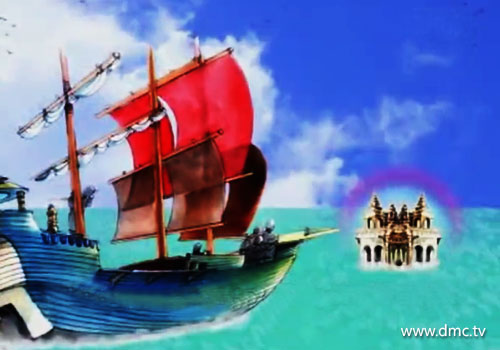 เรือสำเภาล่องลอยจากพายุจนได้พบกับปราสาท ที่สวยงามตระการตากลางท้องทะเล เรือสำเภาล่องลอยจากพายุจนได้พบกับปราสาท ที่สวยงามตระการตากลางท้องทะเล