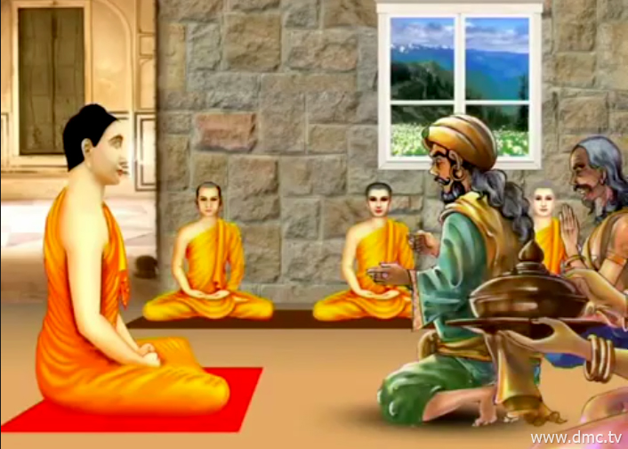 พระศาสดาทรงตรัสกับกุฎุมพีในเรื่องของการบริจากทาน พระศาสดาทรงตรัสกับกุฎุมพีในเรื่องของการบริจากทาน