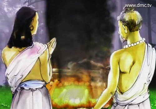 อาจารย์และศิษย์หนุ่มได้ช่วยกันปลงศพของหญิงหม้าย อาจารย์และศิษย์หนุ่มได้ช่วยกันปลงศพของหญิงหม้าย