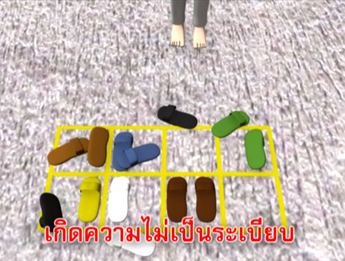 รองเท้าที่วางไม่เป็นระเบียบ รองเท้าที่วางไม่เป็นระเบียบ