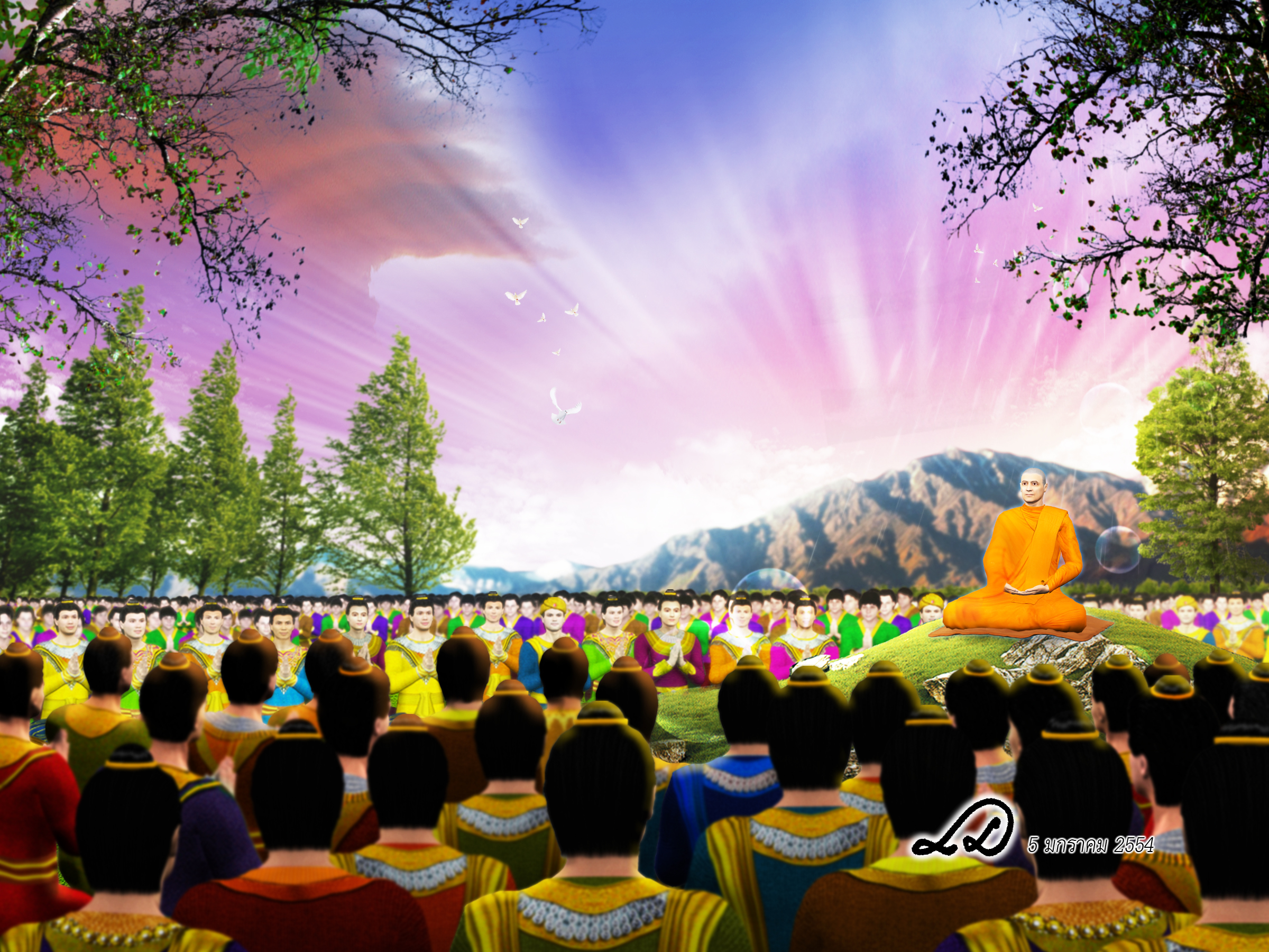 พระมหากัสสปะแสดงพระธรรมเทศนา โปรดมหาชนเป็นครั้งสุดท้าย