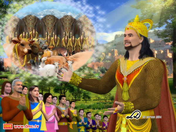 พระเจ้าปเสนทิโกศลทรงรับสั่งให้เลิกพิธีบูชายัญ และยังทรงให้อภัยทานแก่คนและสัตว์ทั้งหลาย