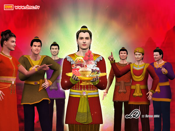 พระโพธิสัตว์มีความอดทนต่อคำว่าร้ายต่างๆจากผู้ที่ไม่เข้าใจ