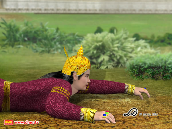 เพื่อเข้าเฝ้าพระสัมมาสัมพุทธเจ้าแม้จะต้องคลานไป พระเจ้าสังขจักรก็ทรงอดกลั้นในทุกขเวทนา เพื่อเข้าเฝ้าพระสัมมาสัมพุทธเจ้าแม้จะต้องคลานไป พระเจ้าสังขจักรก็ทรงอดกลั้นในทุกขเวทนา