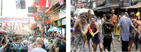 ชาวต่างชาติเล่นสนุกสนาน