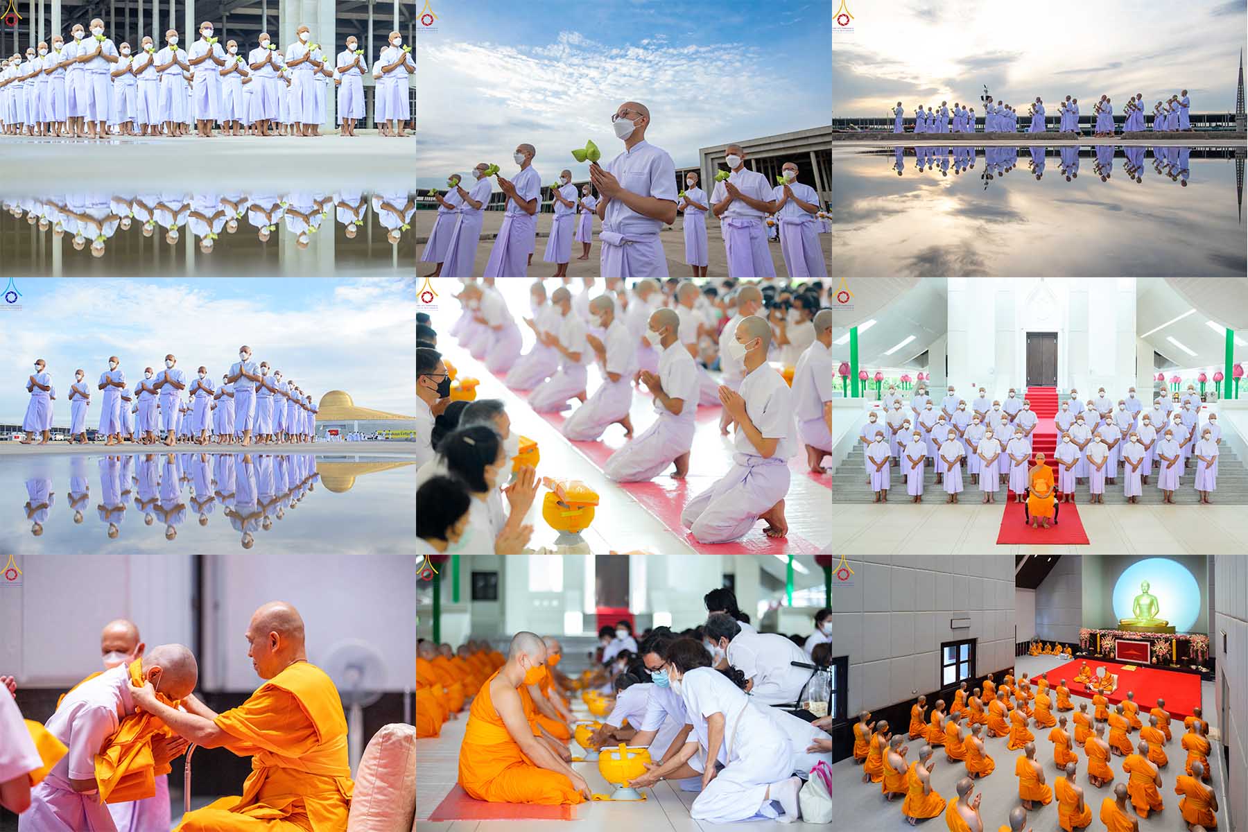 วัดพระธรรมกาย จัดพิธีบรรพชา 3 โครงการ