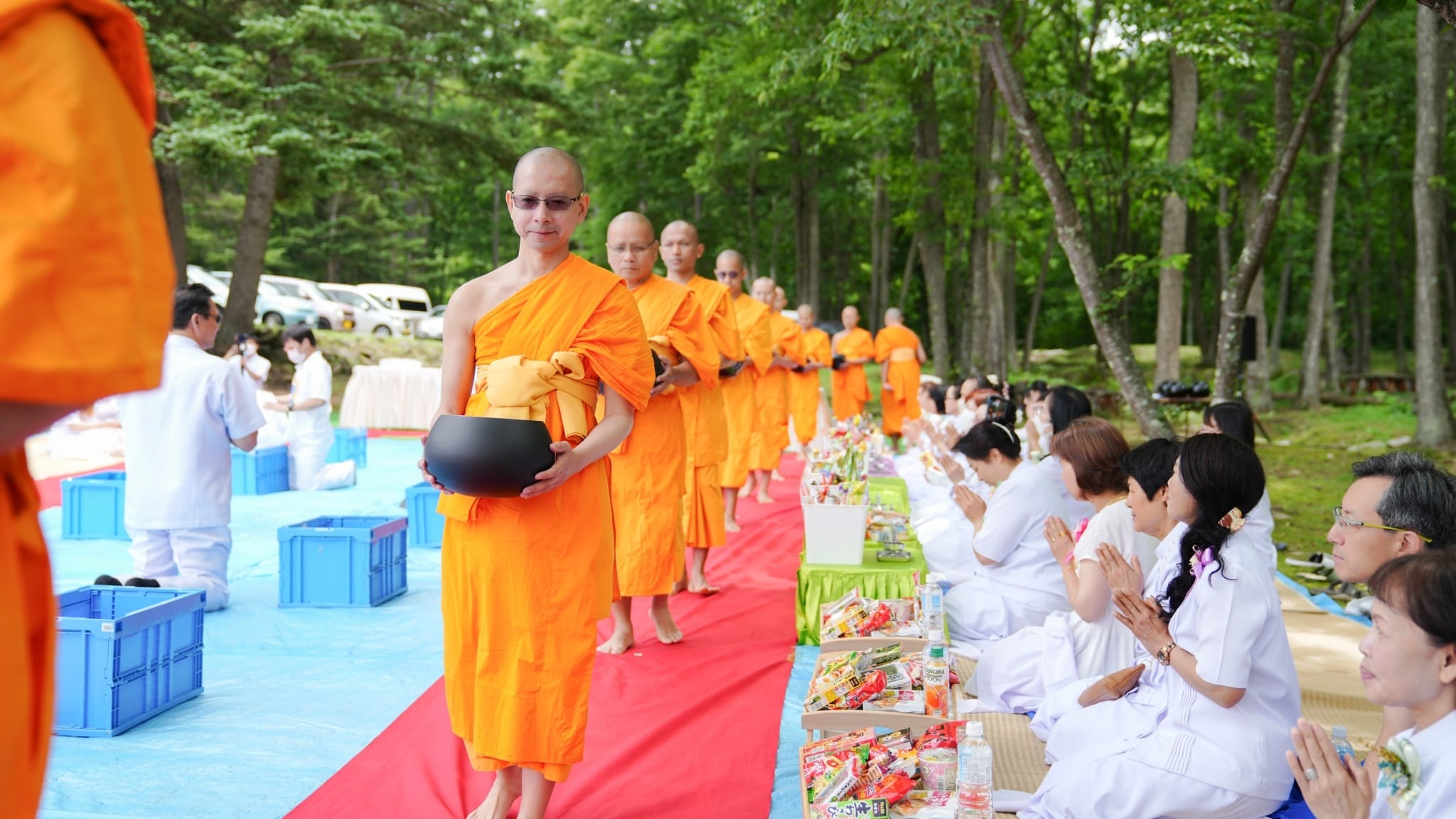พิธีทอดผ้าป่าฉลอง 21 ปี วัดพระธรรมกายนางาโน่