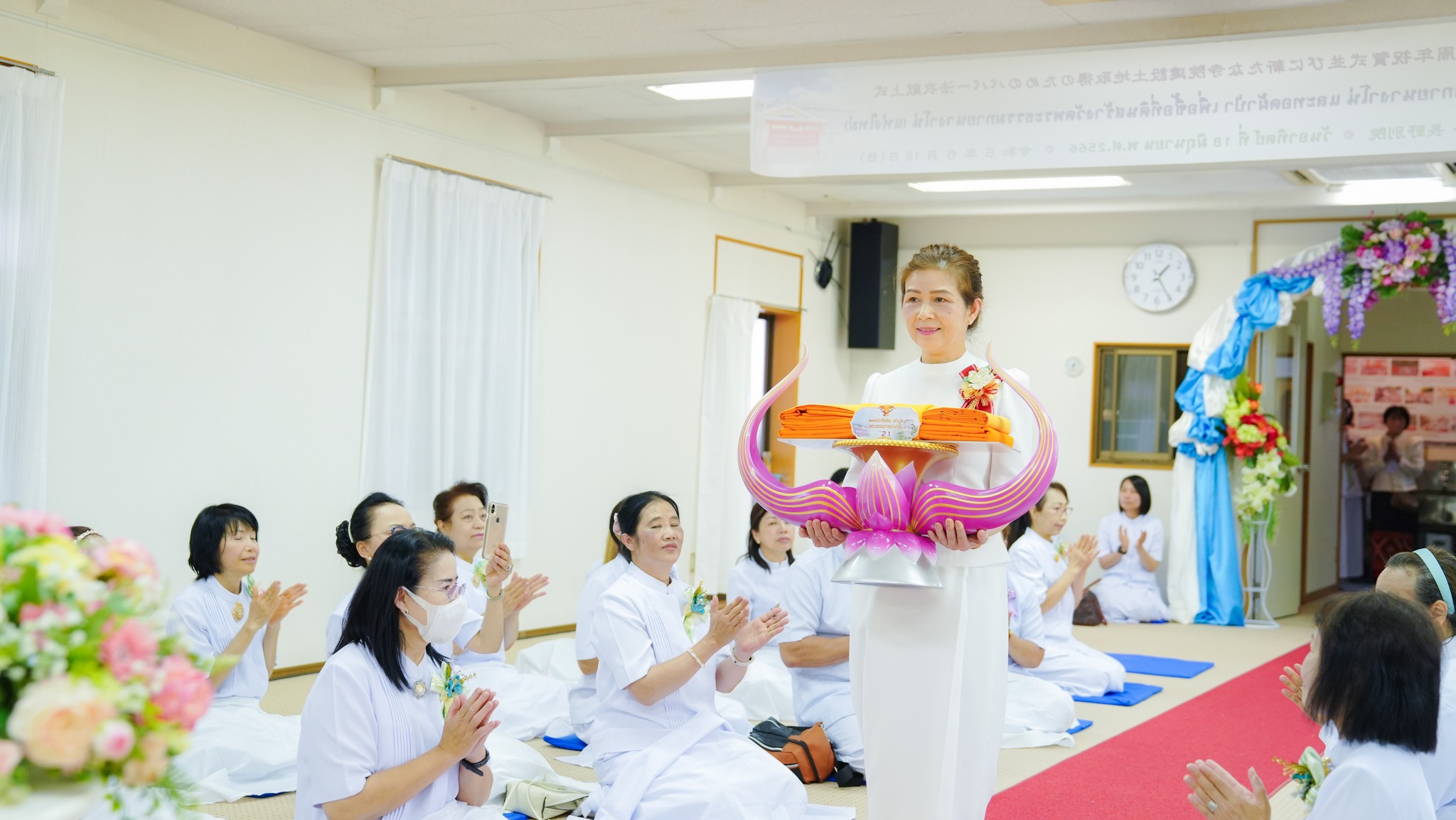 พิธีทอดผ้าป่าฉลอง 21 ปี วัดพระธรรมกายนางาโน่