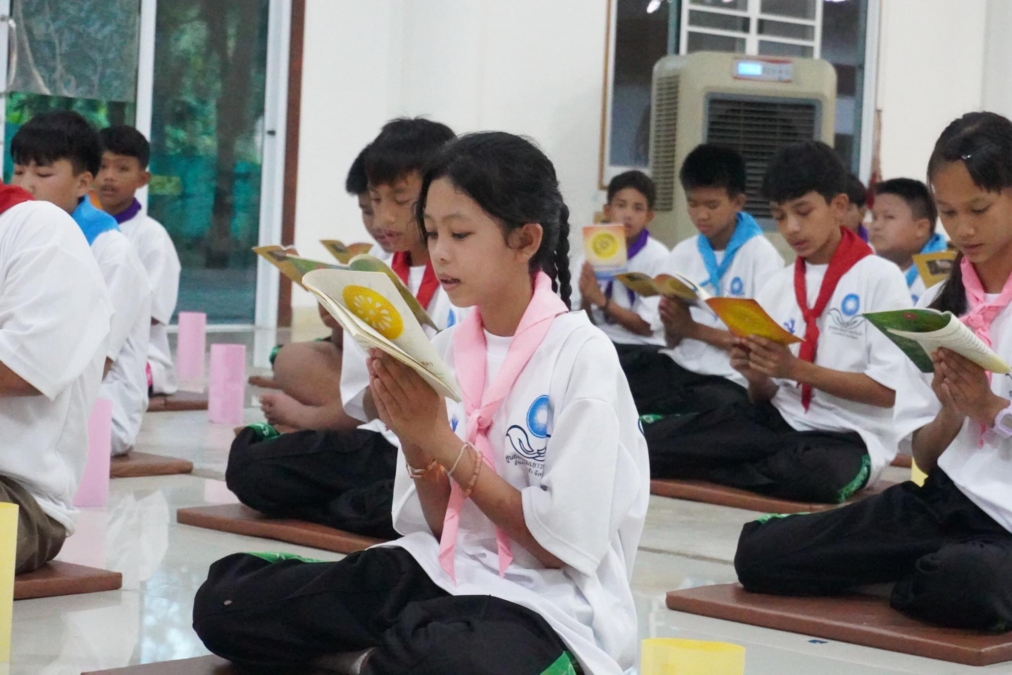 โรงเรียนวังเจ้าวิทยาคม จัดโครงการค่ายศีลธรรม ณ ศูนย์ปฏิบัติธรรมอบรมเยาวชนอำเภอวังเจ้า