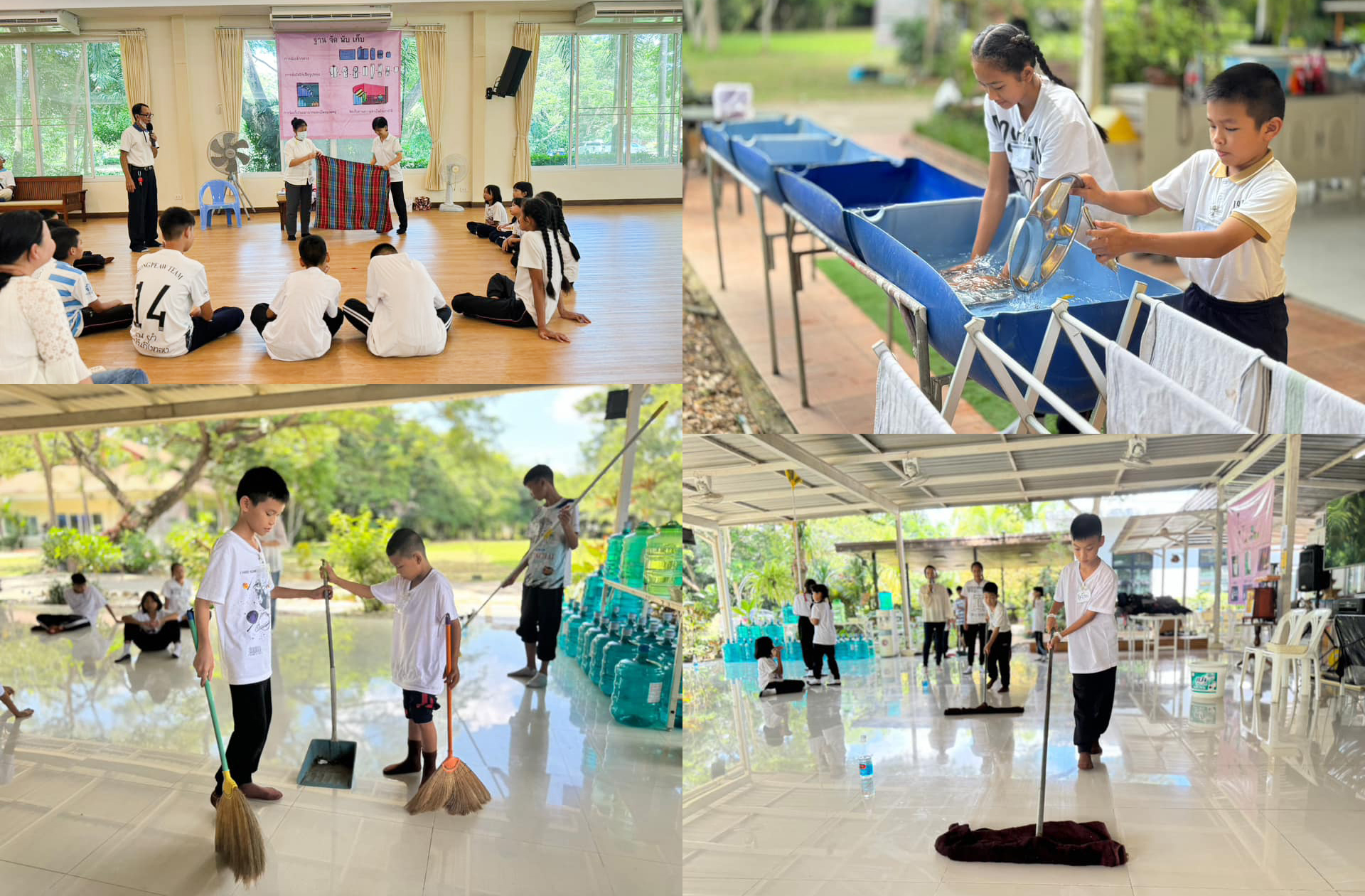 นักเรียนโรงเรียนบ้านร่องเผียว เข้าค่ายอบรมความดีสากล ณ ศูนย์ปฏิบัติธรรมเชียงราย