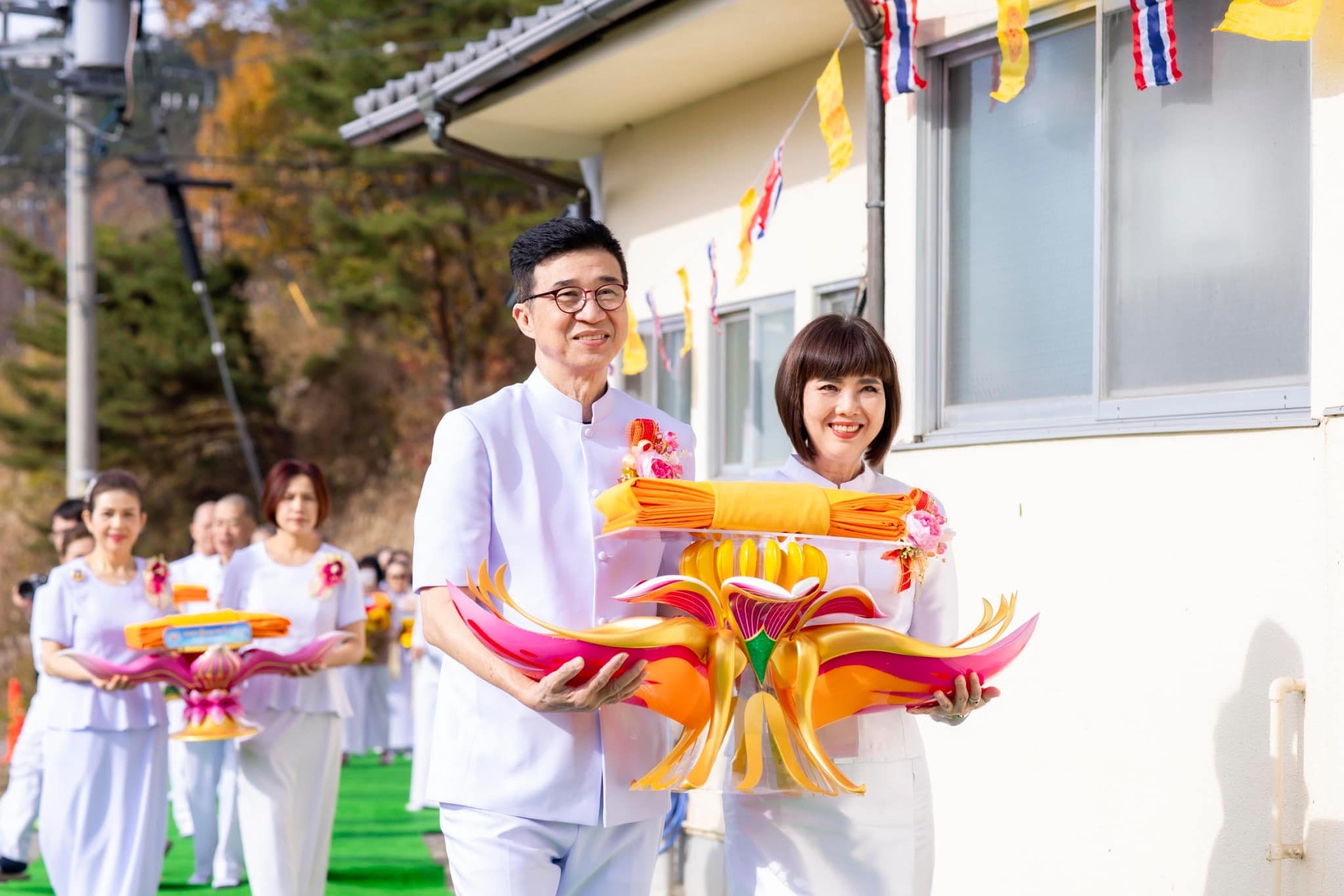 วัดพระธรรมกายนางาโน่ จัดงานบุญพิธีทอดกฐิน