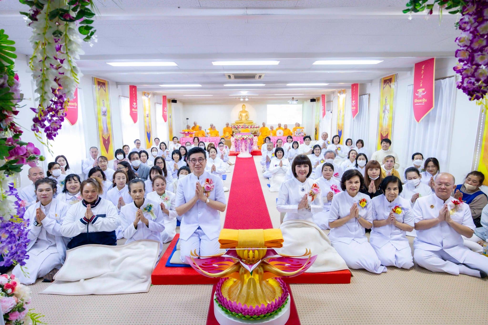 วัดพระธรรมกายนางาโน่ จัดงานบุญพิธีทอดกฐิน