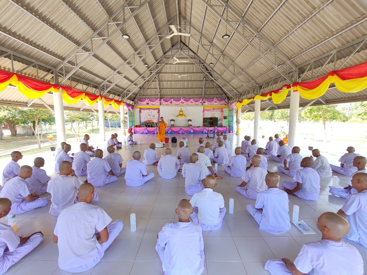นาคธรรมทายาท ธุดงคสถานอุดรธานี ฝึกเรื่องการทำความสะอาดห้องน้ำ