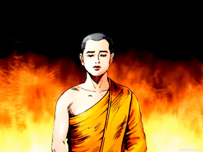 ภิกษุหนุ่มไม่สามารถนั่งสมาธิได้เหตุเพราะไม่มีเสนาสนะเป็นที่สบาย