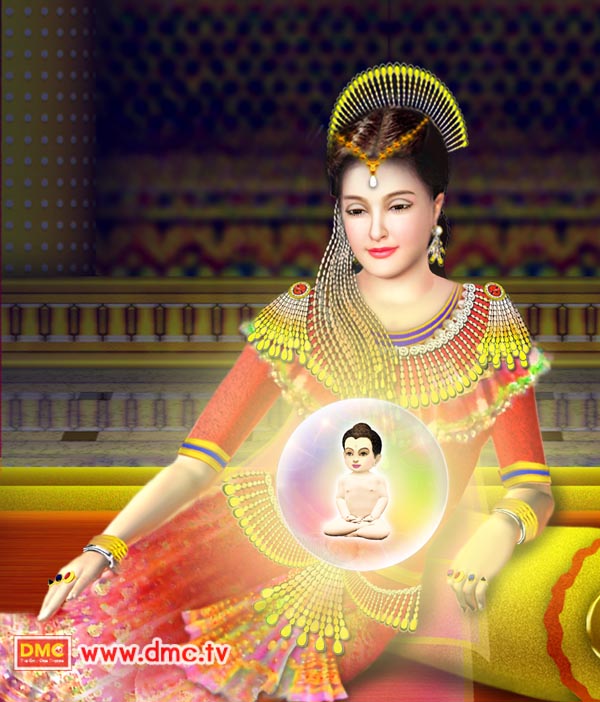 นั่งขัดสมาธิอยู่ในครรภ์พระมารดา - พุทธประวัติ นั่งขัดสมาธิอยู่ในครรภ์พระมารดา - พุทธประวัติ
